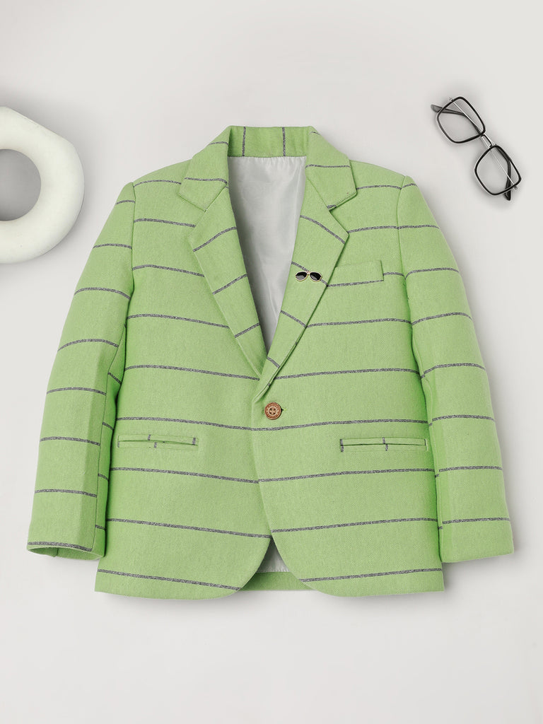 Ridokidz Boys Full Sleeves Stripe Blazer