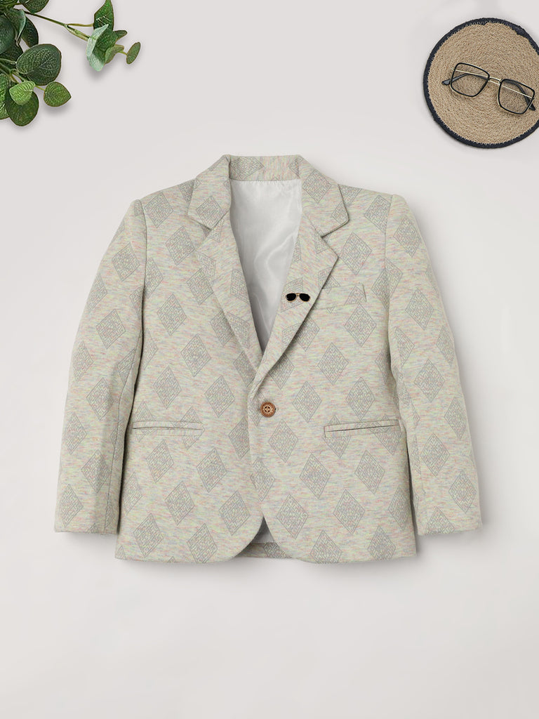 Ridokidz Boys Full Sleeves Printed Blazer