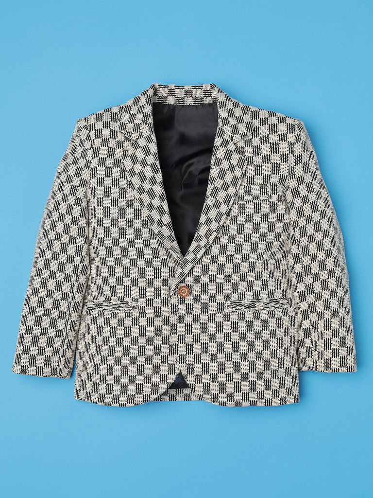 Ridokidz Boys Full Sleeves Checks Blazer