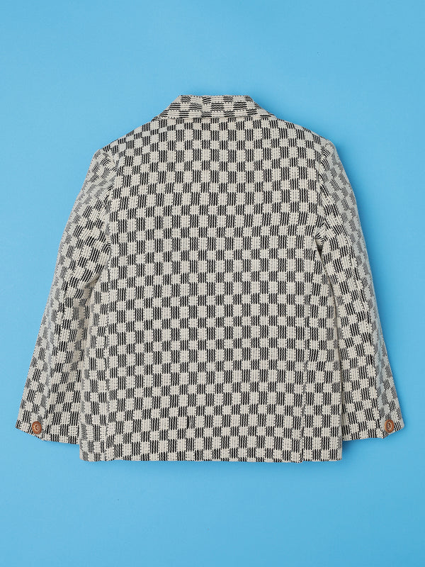 Ridokidz Boys Full Sleeves Checks Blazer