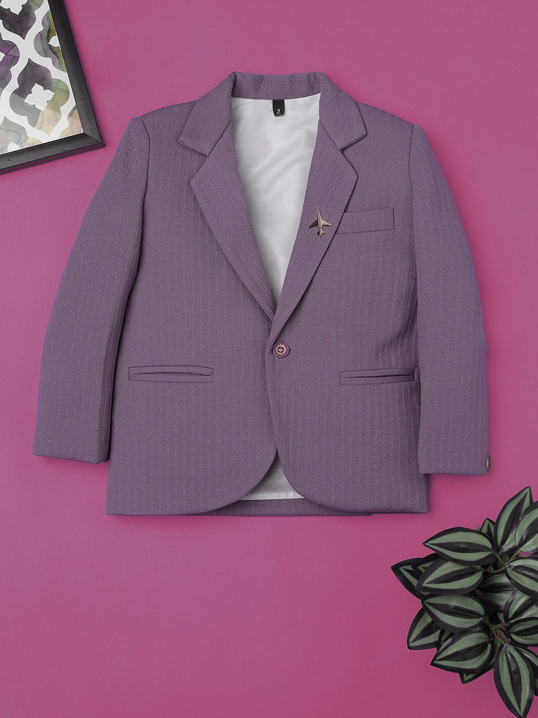 Ridokidz Boys Full Sleeves Solid Blazer