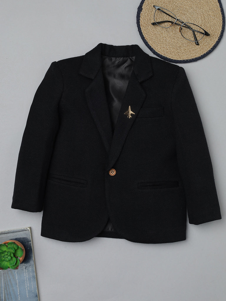 Ridokidz Boys Full Sleeves Solid Blazer